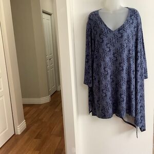 Blue Sky Bamboo Organic Cotton Tunic Top 3X Excellent Condition